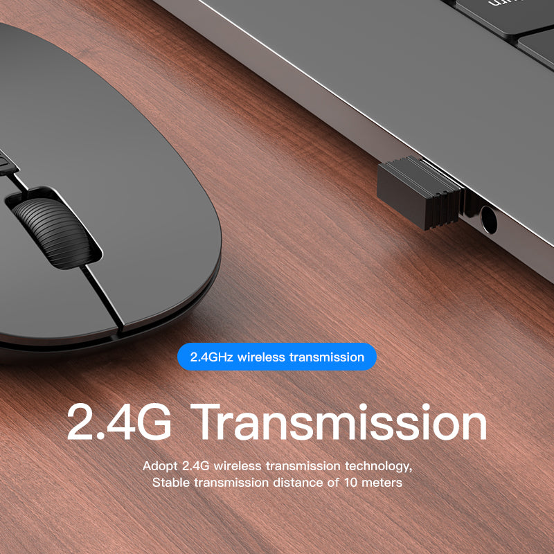 Wireless mouse battery version silent ultra-thin sliding mouse