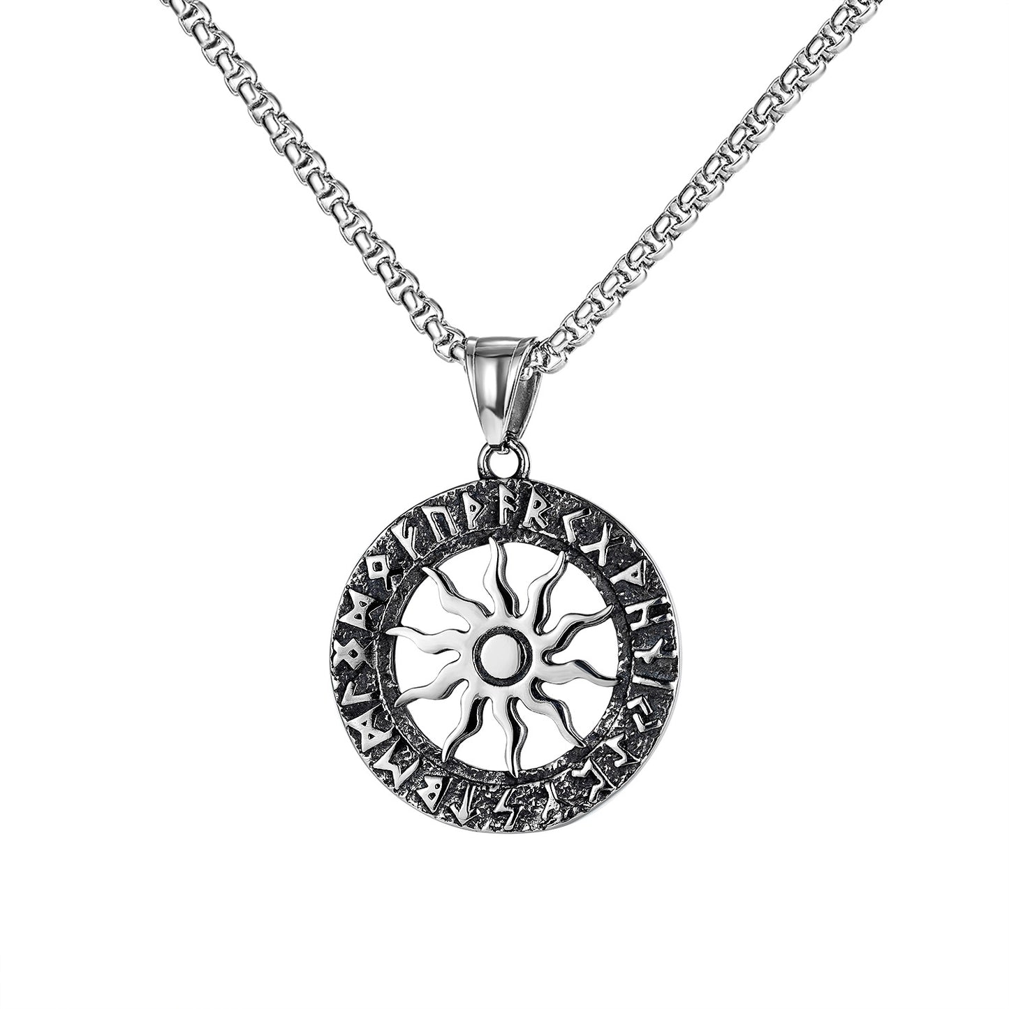 Stainless Pendant Necklace Symbol Amulet Men