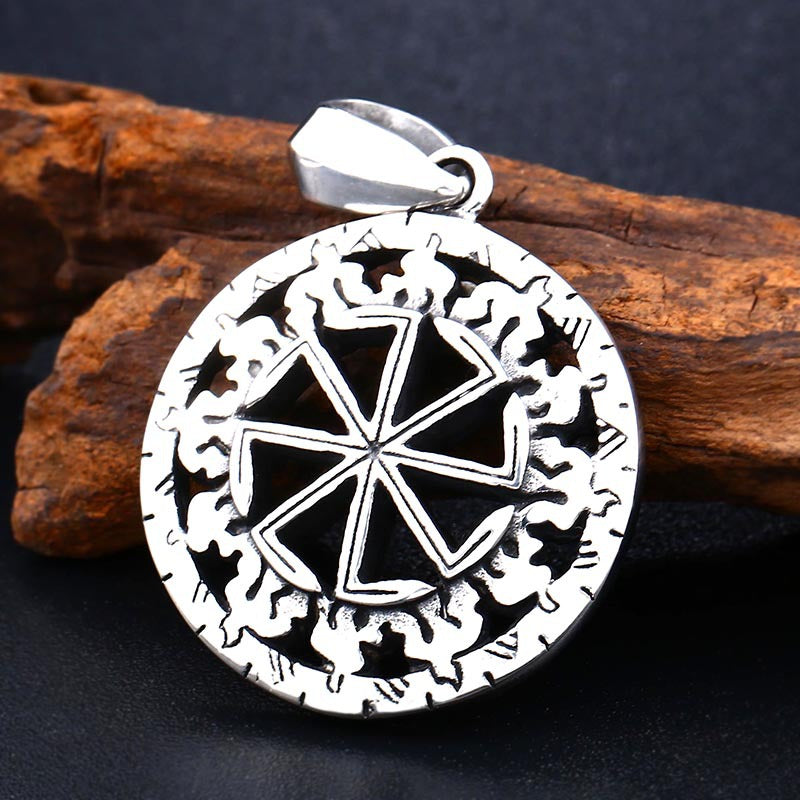 Stainless Pendant Necklace Symbol Amulet Men