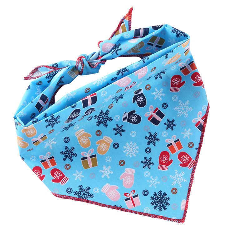 Adjustable Dog Bandana Cotton Pet Neckerchief Cat Triangle Scarf Soft Saliva Towel Small Medium Large Dog Accessories