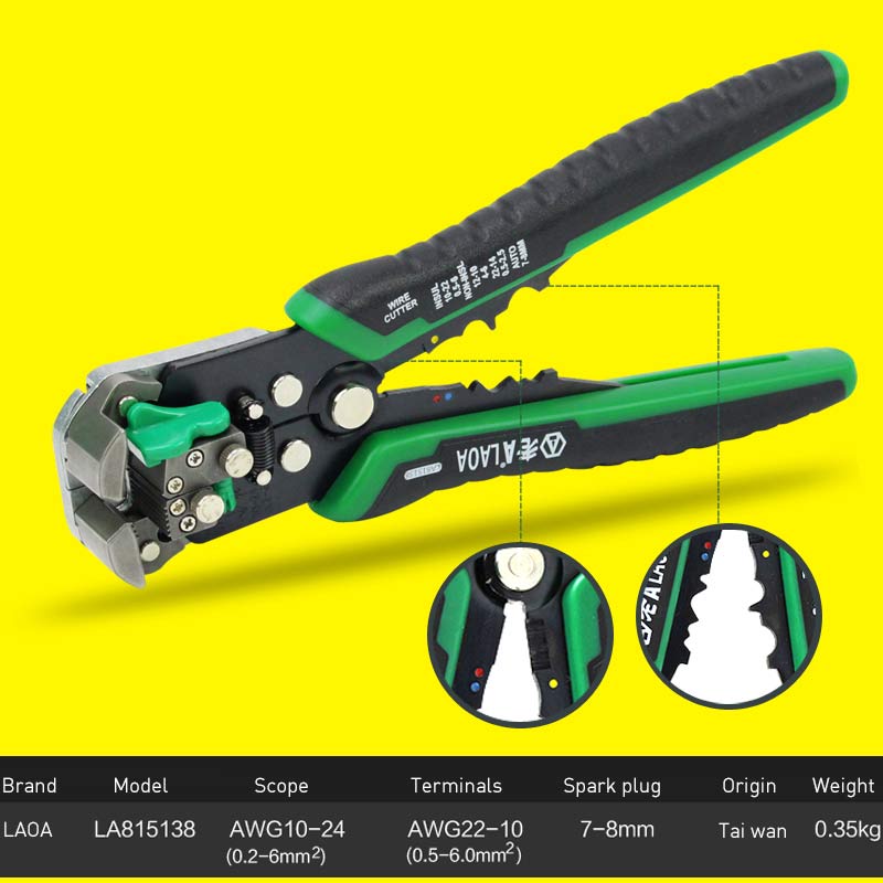 Multifunctional adjustable crimping stripping pliers