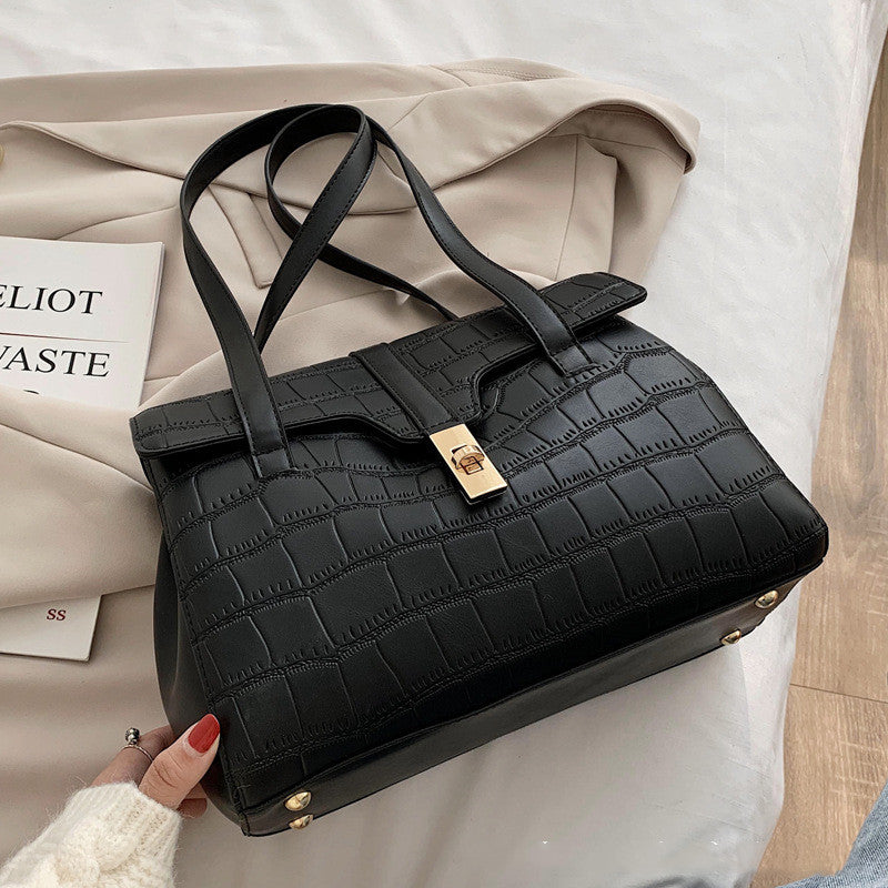 New Trendy Texture Portable Women's Bag Single Shoulder