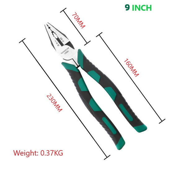 Multi Functional Crimping And Stripping Flat Pliers