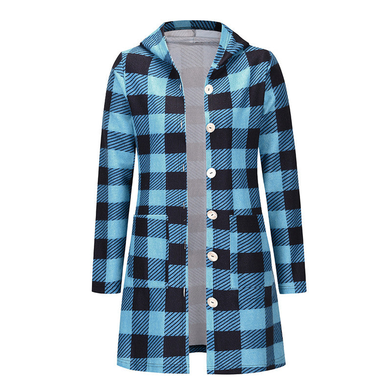 Fashion Casual Plaid Shirt Jacket Europe And America