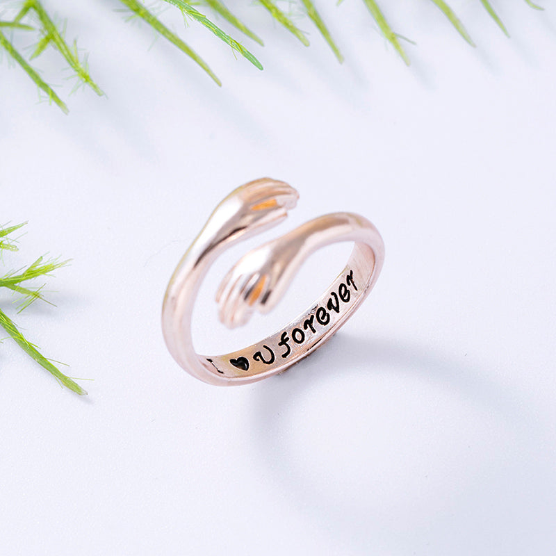 Adjustable I Love You Forever Hug Rings For Women Men