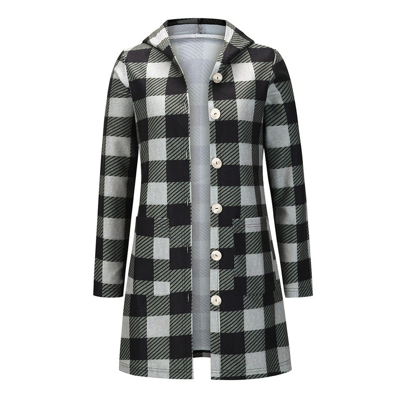 Fashion Casual Plaid Shirt Jacket Europe And America