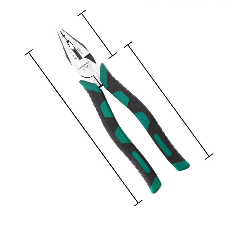 Multi Functional Crimping And Stripping Flat Pliers