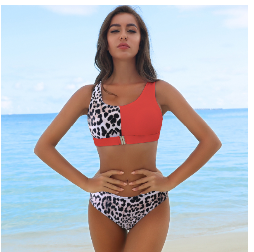 European And American Bikini Women Zipper Split Swimming