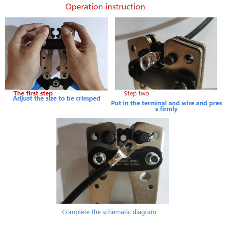 Crimping Pliers For Bare Terminal Copper Aluminum Cables